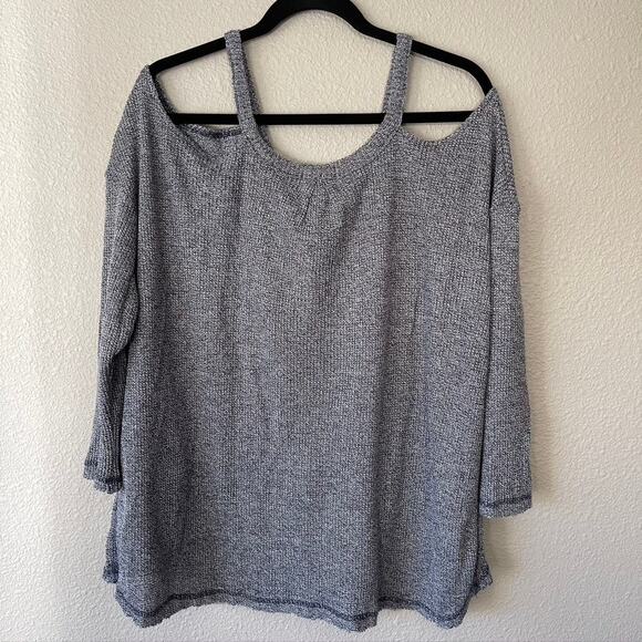 Anthropologie Deletta Millipa Oversize High Low Cold Shoulder Pullover Blouse XS - Picture 10 of 12